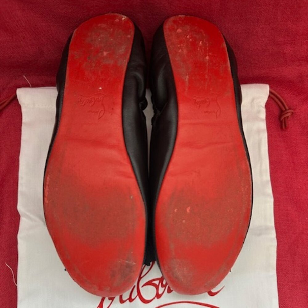 Christian Louboutin - Nappa Air Loubi Ballet Flats 37.5 Black - Picture 3 of 4
